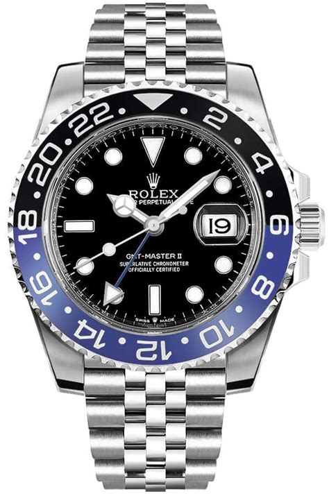 rolex men's gmt-master ii batman jubilee watch 126710blnr-0002|rolex gmt master ii watch.